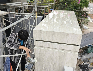 Dự án thi công đá hoa cương cho nhà phố Quận 8 