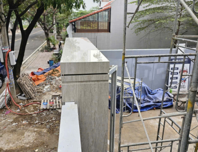 Dự án thi công đá hoa cương cho nhà phố Quận 8 