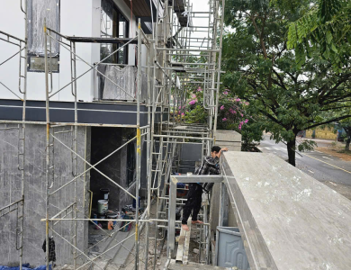 Dự án thi công đá hoa cương cho nhà phố Quận 8 