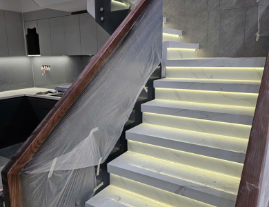 Dự án thi công đá hoa cương cho nhà phố Quận 8 