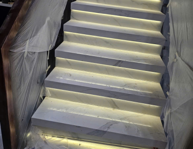 Dự án thi công đá hoa cương cho nhà phố Quận 8 